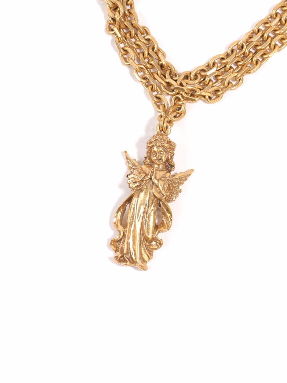 Gold Angel Pendant Necklace - Women's Fashion Jewelry
